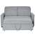 Homcom kihúzható kanapé, szürke, szövet, elülső nézet