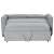 Homcom kihúzható kanapé, szürke, szövet, modern design