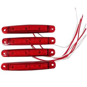 Set of 4 red 9 LED side marker lights for cars, trucks, trailers, and other vehicles - Car light