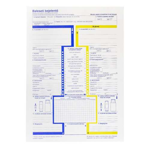 Unfallmeldeformular a/4, 2 Exemplare