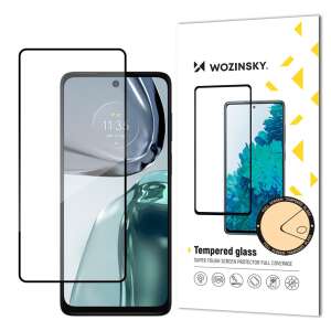 Wozinsky Super Durable edzett üveg kijelzővédő Motorola Moto G62-hez, teljes lefedettség, fekete keret - Wozinsky