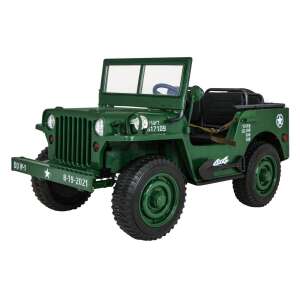 Retro katonai Jeep autó 4x4 24V 3 személyes 62401513 Elektromos járművek - Fényeffekt - 60 kg