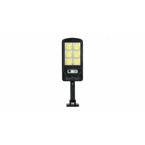 Lampa solara, stradala, 120 LED, cu senzor de miscare, colector solar incorporat, maneta de montare si telecomanda cu mai multe functii pentru reglarea luminozitatii si timpului de functionare, model W756-6, negru, RIF REFCO ®
