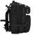 Side view of Springos black tactical backpack with multiple pockets and straps