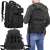 Springos black hiking backpack with multiple views