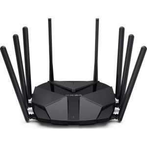 Router Mercusys MR90X AX6000 Wi-Fi 6, Gigabit Ethernet, Dual-Band, Negru - Mercusys