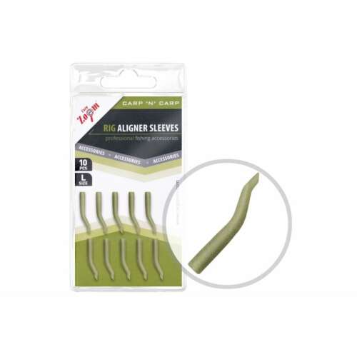 CarpZoom Rig Aligner Sleeves, 10 darabos csomag, L méret, zöld, horgász kiegészítők - Horgász szerelék kiegészítő
