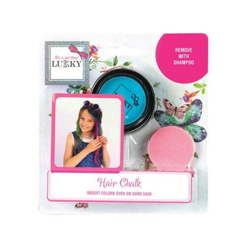 Lukky Krieda na vlasy v modrej farbe, dočasná farba na vlasy pre dievčatá, ľahko sa nanáša a zmýva, žiarivé farby aj na tmavých vlasoch