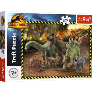 Trefl Jurassic World Dinozauri Puzzle 200 piese cutie - Puzzle