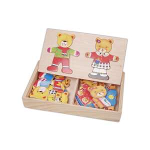 Fa Öltöztethető Macik - Fejlesztő Játék - 36 elem