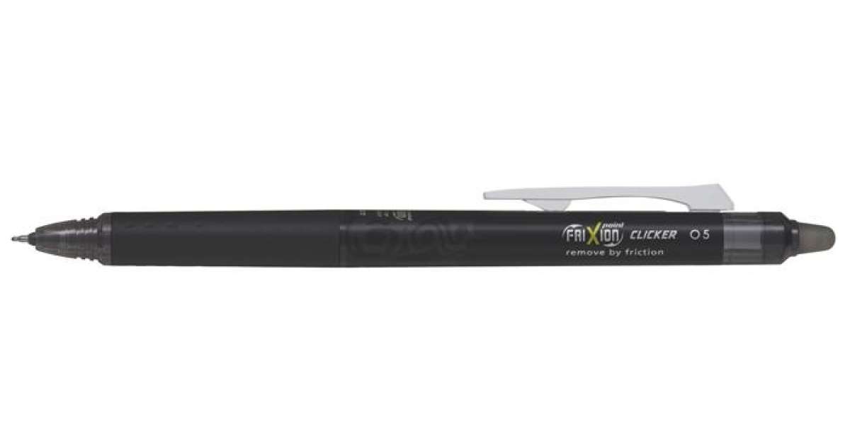 PILOT Rollerball pen, 0.25 mm, needlepoint, push-button, erasable, PILOT  "Frixion Point Clicker ", black