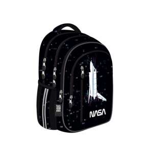 St.Right Spacecraft Nasa 4 rekeszes iskolatáska, fekete színben, fehér NASA logóval és űrhajó mintával - Unipap
