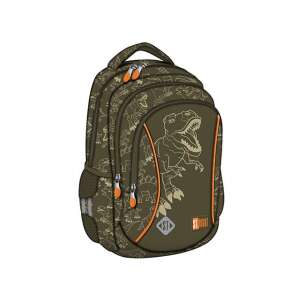 St.Right T-Rex Junior háromrekeszes iskolatáska, zöld dinoszaurusz mintával - Unipap