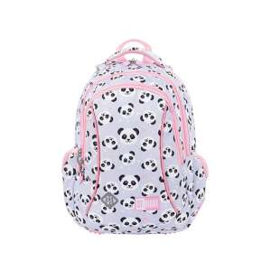 St.Right Grey Panda rosa-grau Panda-Muster Schulranzen mit drei Fächern, Rucksack 39x27x17cm 85025848 - Unipap