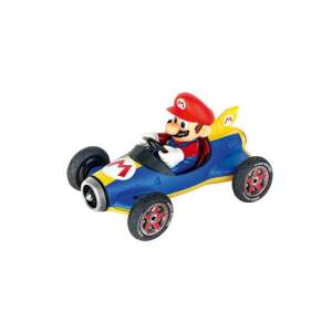 Carrera RC Super Mario Mach 8 samochód zdalnie sterowany, niebieski i żółty samochód wyścigowy z Mario za kierownicą - Carrera