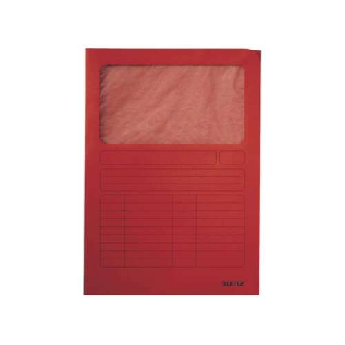 Leitz A4 piros ablakos mappa, dokumentumok tárolására és rendezésére