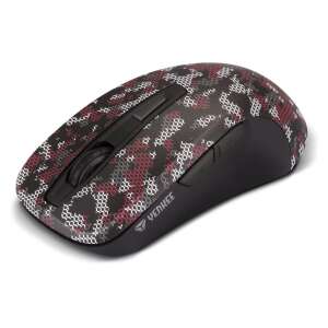 Yenkee Saigon bezdrôtová tichá myš FutureCamo červená, ergonomický dizajn, 2400 DPI, dosah 10 m - Myši