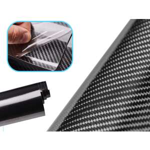 Self-adhesive carbon film, 5D, 1,52x18m, black