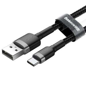 Baseus Cafule USB-C 3A Kabel 1m (grau+schwarz) 80727746 Ladegeräte für Telefone