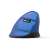 Delux M618Mini vertical wireless mouse, blue, front view, ergonomic design