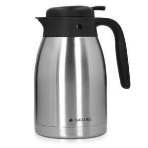 Navaris stainless steel insulated jug, 1.5L capacity, keeps drinks hot or cold - Bar tool