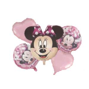 Букет балони Minnie Mouse Happy Party, 5 балона, розово, 65 x 50 cm - Реквизит за партита