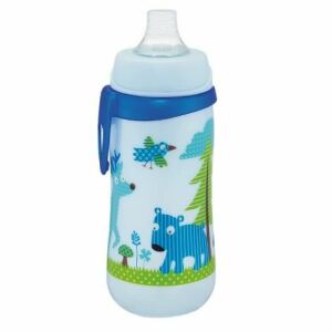 Nip First Cup Boy 330ml, spill-proof sippy cup with clip for toddlers - Baby Bottle