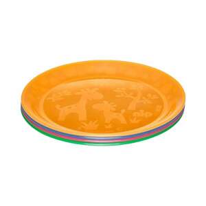 Set of 4 colorful giraffe design baby plates, 19 cm diameter, made in Germany - Kids' Plate