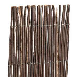 Natural woven fence panel, 5x2 meters, brown, for garden privacy - Fence element