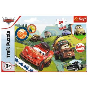 Trefl Disney Cars Maxi Puzzle, 24 pieces featuring Lightning McQueen and Mater - Trefl Puzzle
