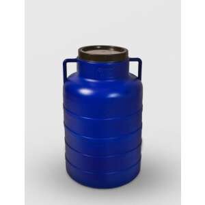 Sterk 60 liter blue plastic water container with screw cap and handles - Sterk