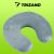 Trizand grey travel pillow for neck support and comfort