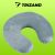 Trizand grey memory foam travel pillow