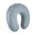 Comfortable grey U-shaped travel neck pillow