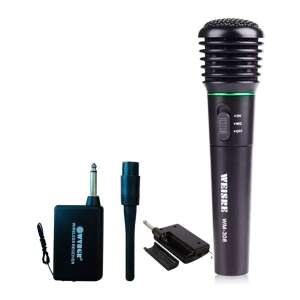 MICROFON vezeték nélküli karaoke mikrofon, WG-308A, fekete 62310585 