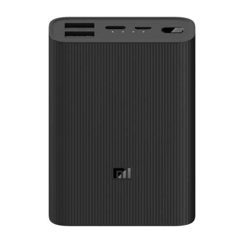 Xiaomi BHR4412GL Mi Power Bank 3 Ultra Kompakt 10000mAh, Schwarz