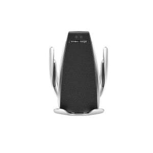 Univerzális autós vezeték nélküli töltő S5, intelligens érzékelő, gyorstöltő, 10 W, ezüst - Tiessa