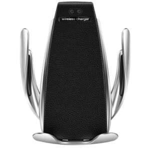 Automatikus vezeték nélküli autós telefontartó töltéssel, fekete - Autós töltő