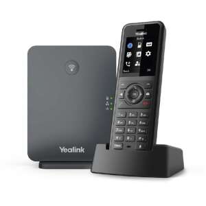 Telefon IP Yealink W77P, czarny, z podstawą i stacją bazową DECT, do komunikacji biznesowej - Sprzęt VoIP