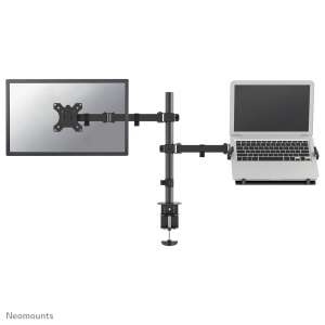 Stojak Neomounts FPMA-D550NOTEBOOK na dwa monitory i laptop, czarny - Uchwyt i stojak na monitor