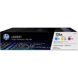 HP 126A Tri-Pack Cián, Sárga, Magenta LaserJet Toner Kazetták - HP