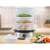 Beper BC.250 electric steamer with 3 tiers, stainless steel base, BPA free plastic containers, timer, 800W, cooking fish, vegetables and rice