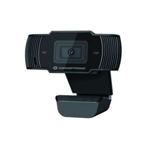 Conceptronic HD Webcam, schwarz, 720p, Videokonferenzen, Online-Kurse, Gaming, Streaming - Conceptronic
