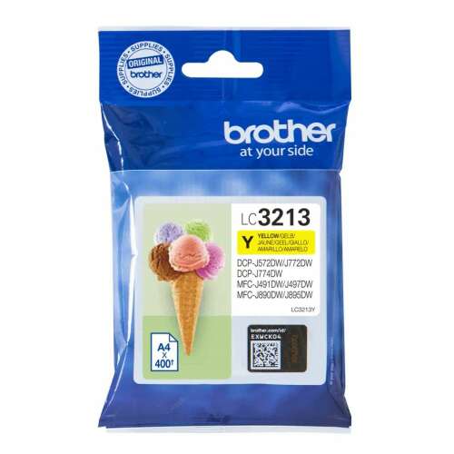 Brother LC3213Y sárga tintapatron csomagolás - Brother