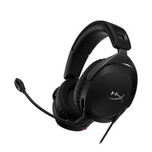 Изглед под ъгъл на черни геймърски слушалки HyperX Cloud Stinger 2 - Гейминг