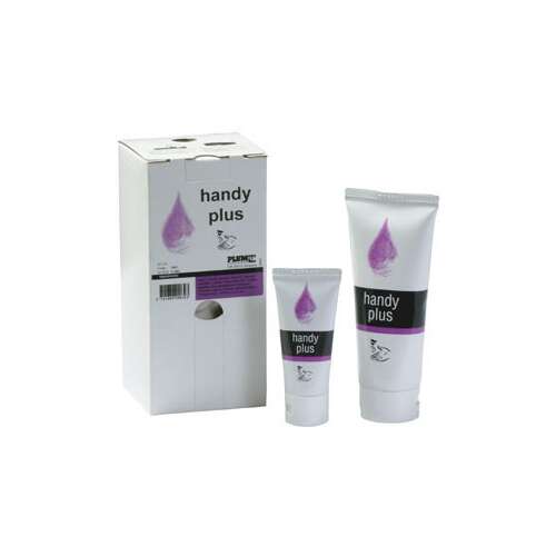 Plum Handy Plus Handcreme, 2 Tuben und eine Schachtel mit 25 Tuben