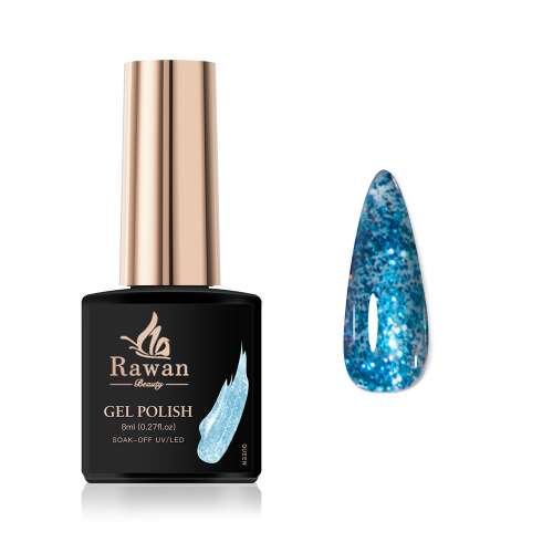 Glitter Kék Gél lakk 8ml , Rawan Beauty Gél lakk