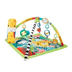 Fisher-Price 3 az 1-ben Esőerdő Játszószőnyeg zsiráf párnával és függő játékokkal - Mattel