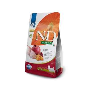 N&D Pumpkin Kutyaeledel Felnőtt Kis Kutyáknak, 2kg-os zsák, fürjjel, tökkel és gránátalmával - N&D