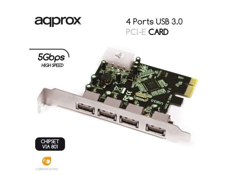 Approx APPPCIE4P 4port USB3.0/PCI-E Card APPPCIE4P